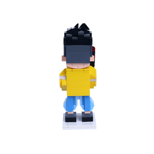 Chrome Street Runner custom brick figure, back view