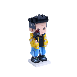 Chrome Street Runner custom brick figure, left-side view
