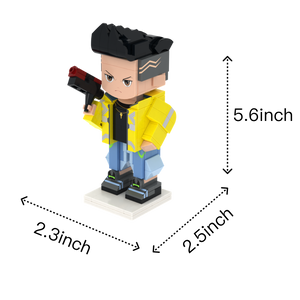 Chrome Street Runner custom brick figure, size guide