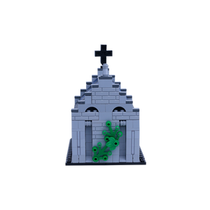 Church brick art collectible, back view