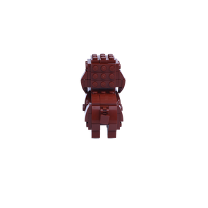 Cockapoo dog brick figure, back view
