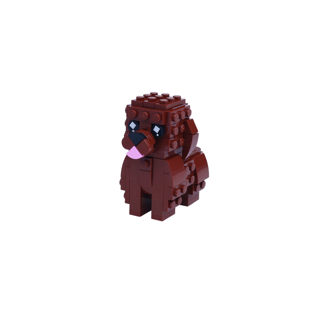 Cockapoo dog brick figure, right-side view