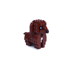 Cocker Spaniel dog brick figure, left-side view