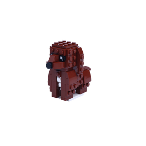 Cocker Spaniel dog brick figure, right-side view