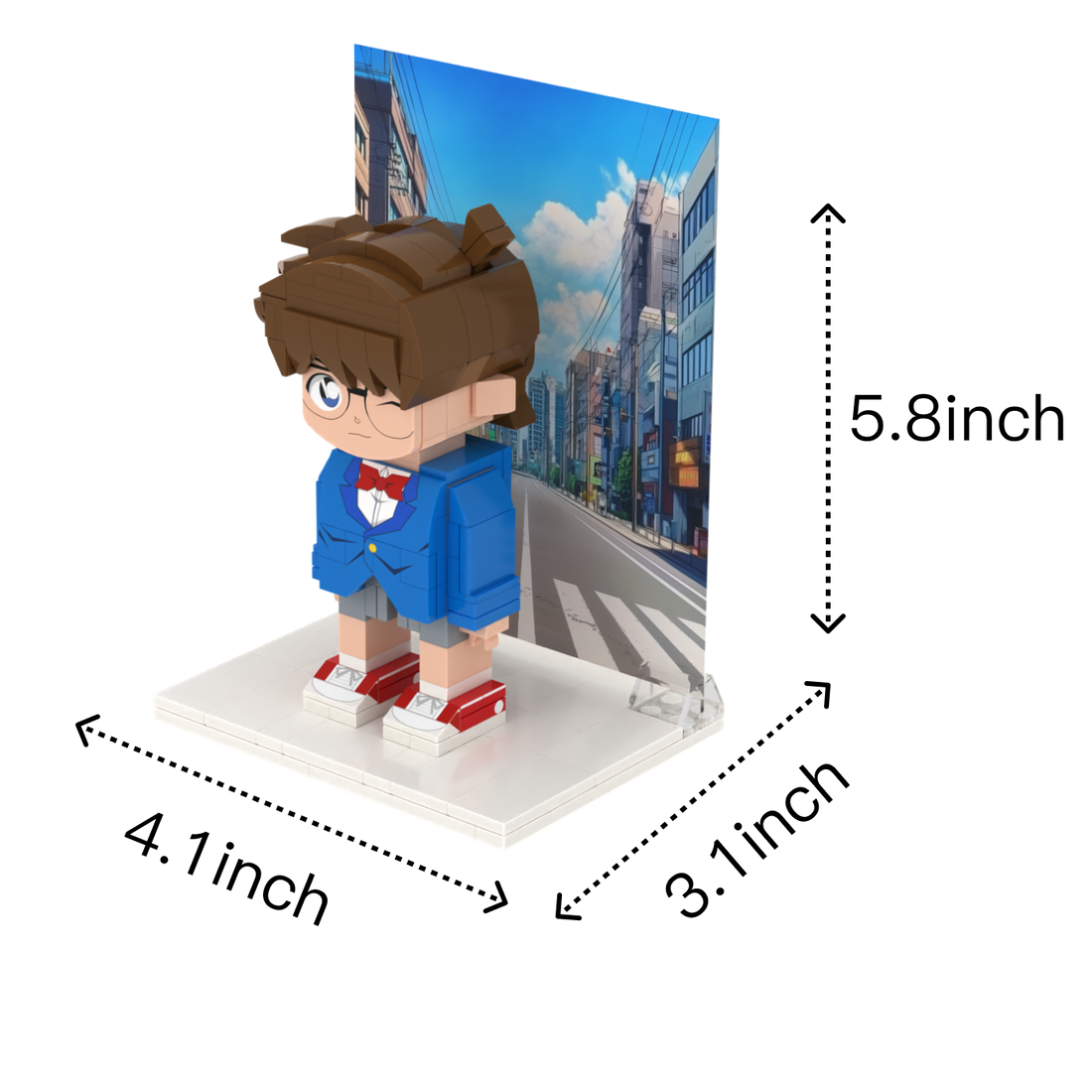 Mini Detective custom brick figure