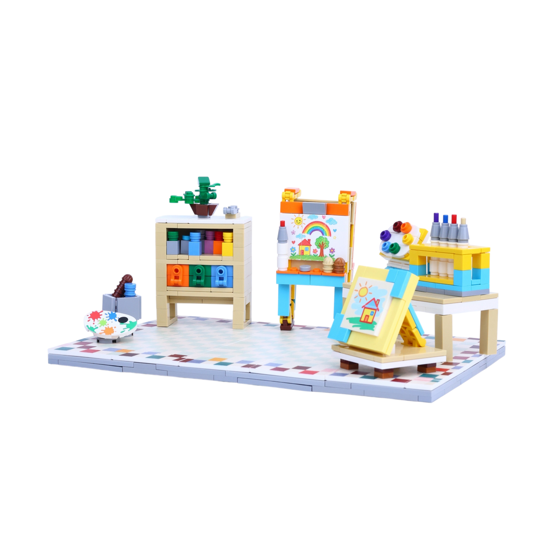 Colorful Studio brick scene, right view