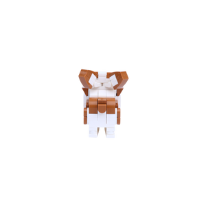 Corgi dog brick figure, back view