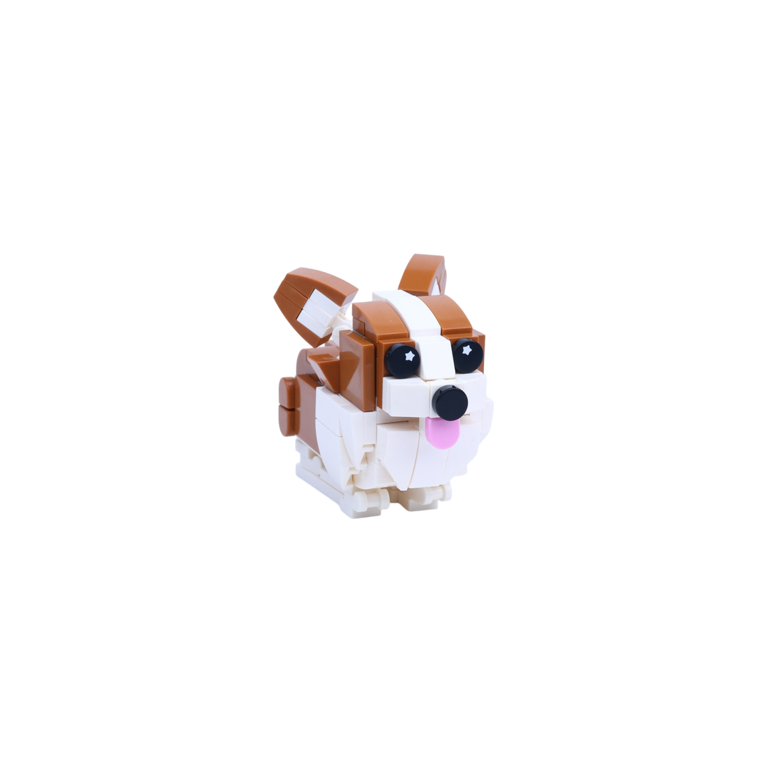 Corgi dog brick figure, left-side view