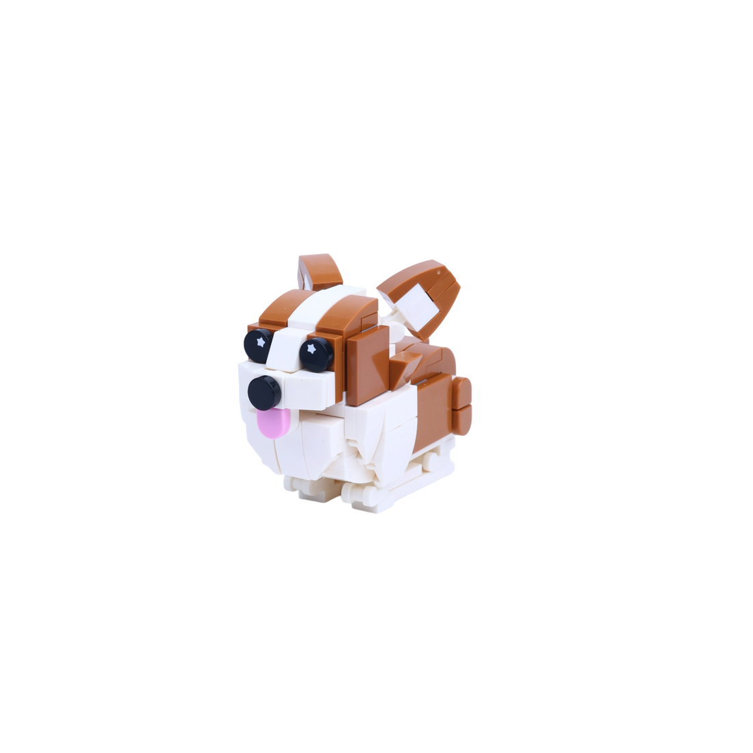 Corgi dog brick figure, right-side view
