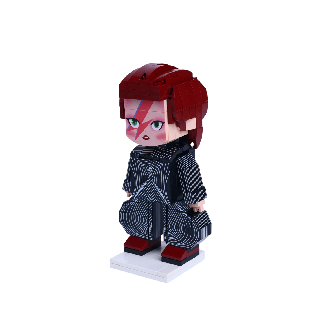 Cosmic Glam Performer custom brick figure, right-side view