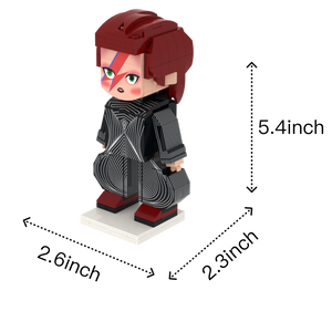 Cosmic Glam Performer custom brick figure, size guide