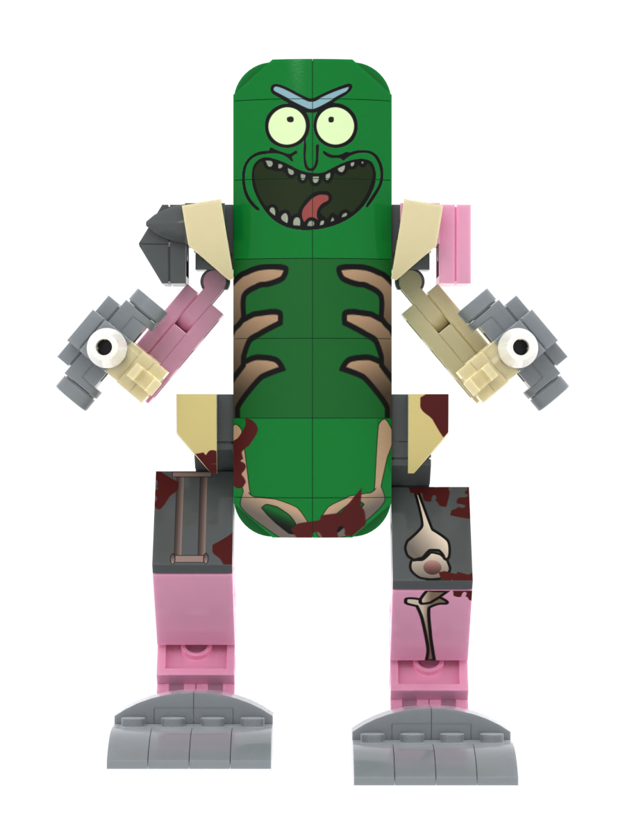 Pickle Rick custom brick figure
