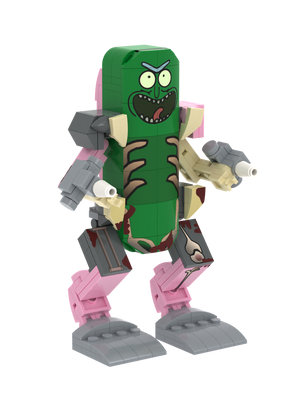 Pickle Rick custom brick figure