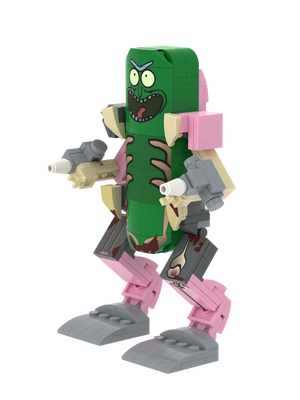 Pickle Rick custom brick figure