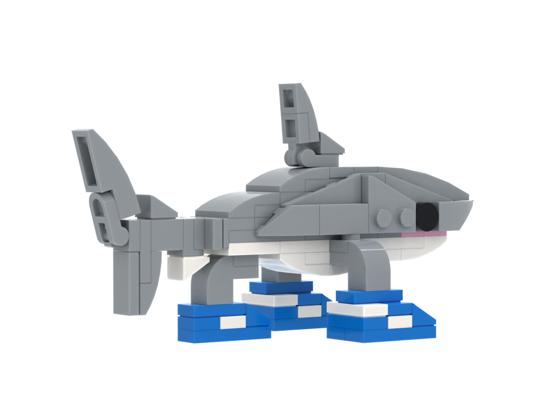 Shoe Fin Walker custom brick figure