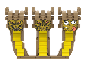 Three Heads custom brick figure