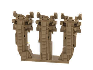 Three Heads custom brick figure