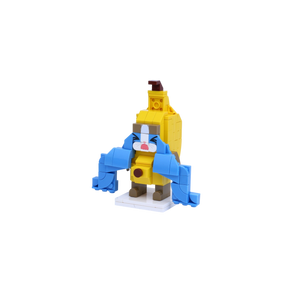 Crying Banana Cat brick art collectible, right-side view