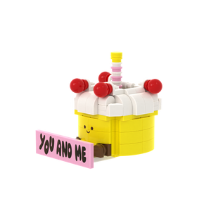 Cute Cartoon Cake brick scene accessory, detail view 2