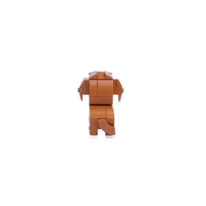 Dachshund dog brick figure, back view