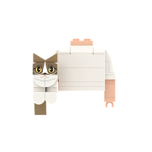 Dark Tan Cat brick figure accessory, main product view