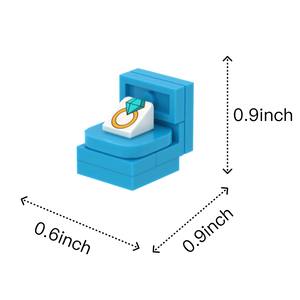 Diamond Ring brick figure accessory, size guide
