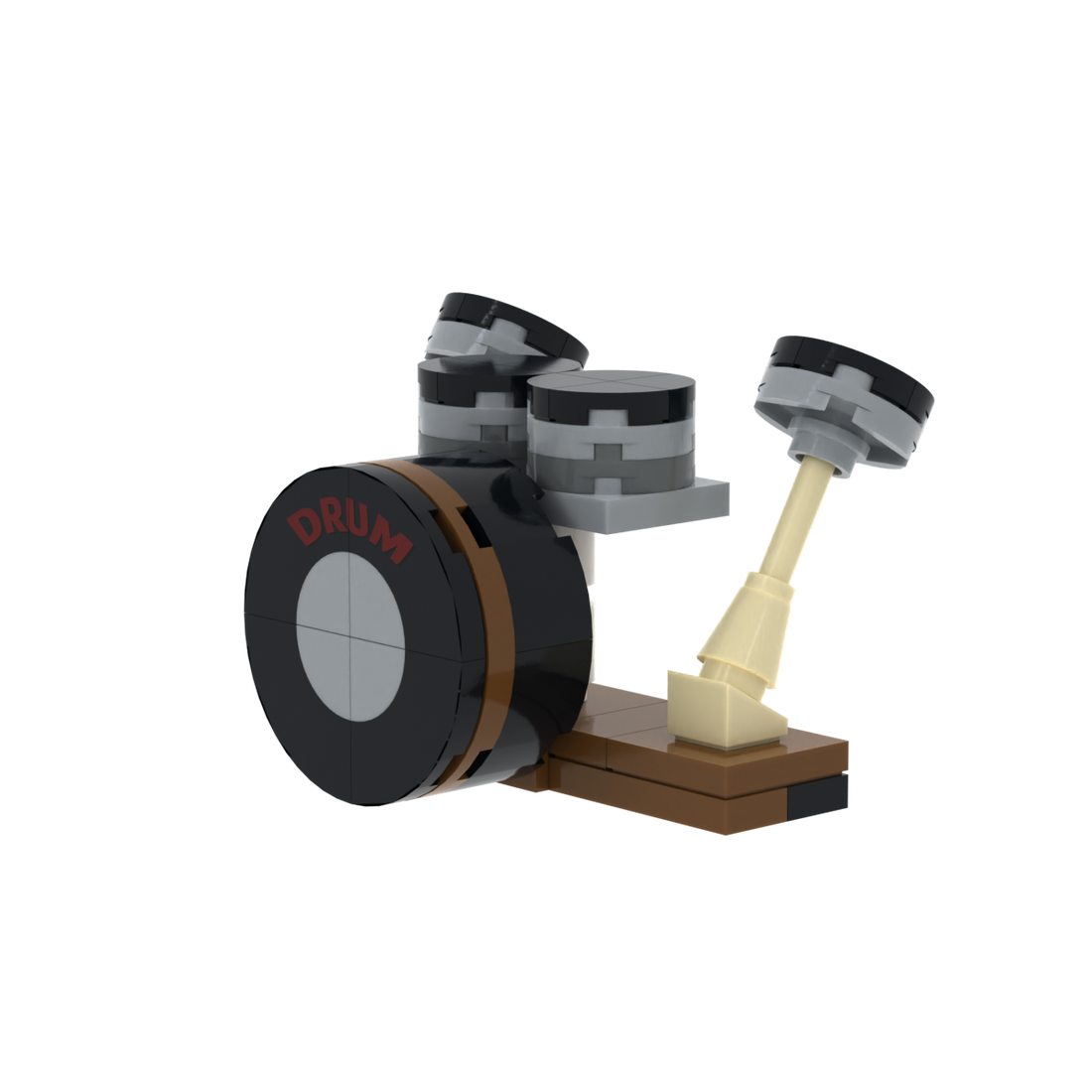 Drum Kit brick scene accessory, detail view 2