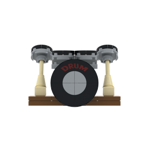 Drum Kit brick scene accessory, left-side view