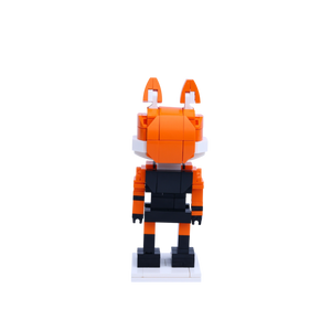 Fox-Eared Boy custom brick figure, back view
