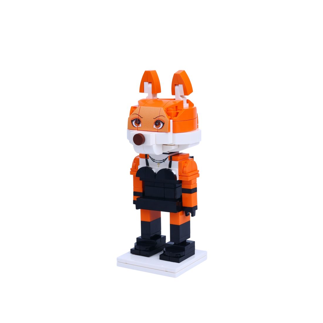 Fox-Eared Boy custom brick figure, right-side view