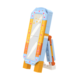 Full-length Decor Mirror brick scene accessory, detail view 2