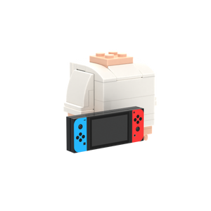 Game Console brick figure accessory, left-side view