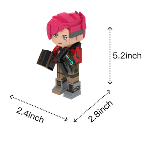 Gauntlet Street Brawler custom brick figure, size guide
