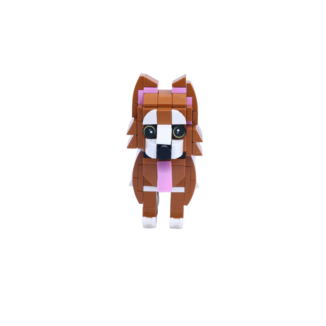Golden Retriever dog brick figure, main product view