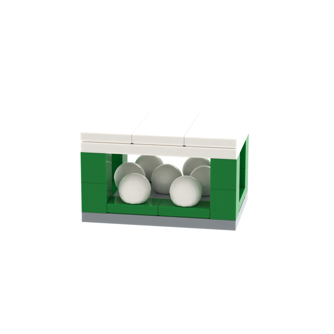 Golf Ball Storage Cabinet brick scene accessory, detail view 1