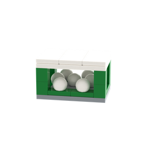 Golf Ball Storage Cabinet brick scene accessory, detail view 1