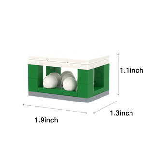 Golf Ball Storage Cabinet brick scene accessory, size guide