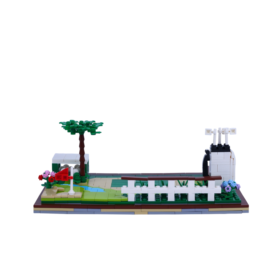 Golf Buddies brick scene, back view