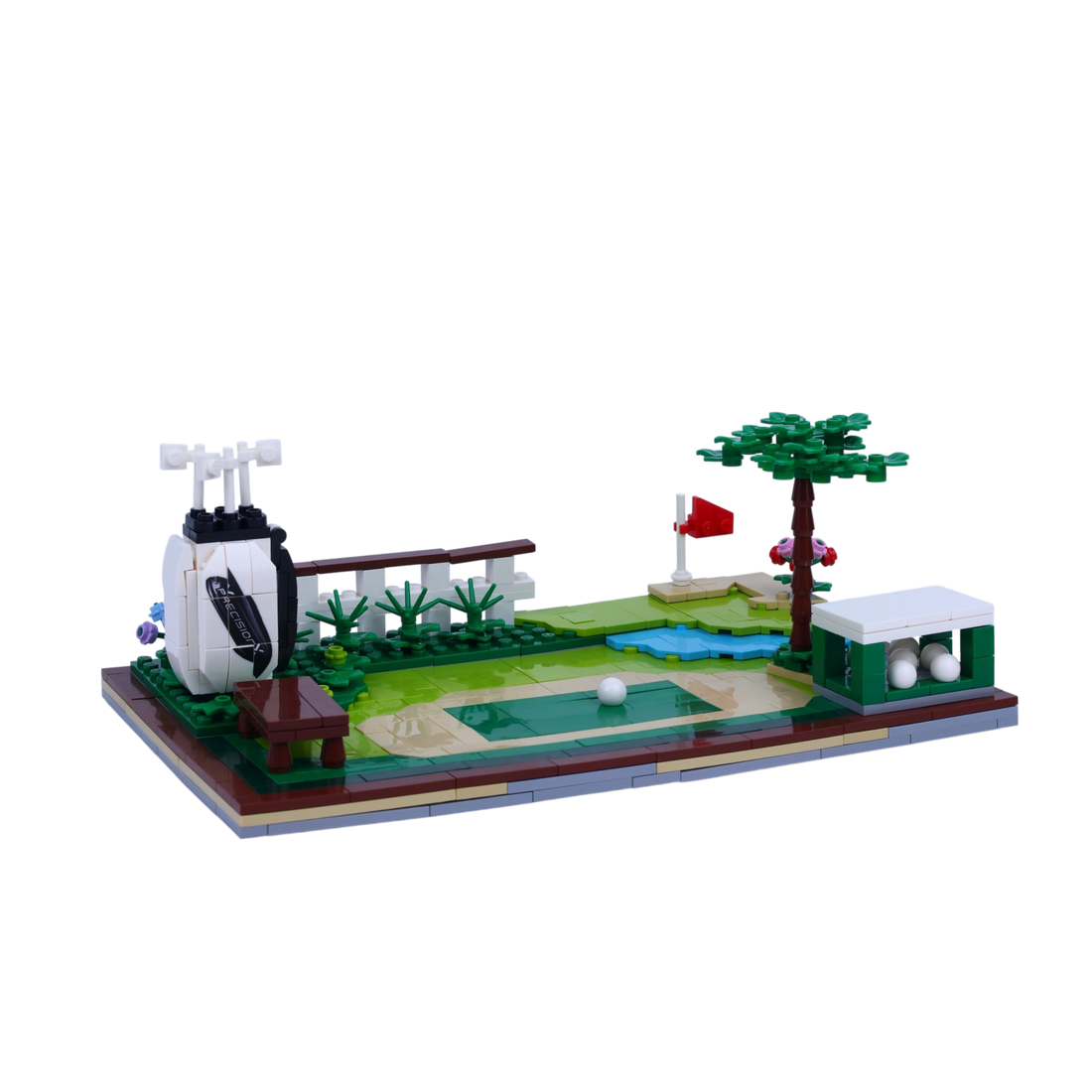 Golf Buddies brick scene, left view
