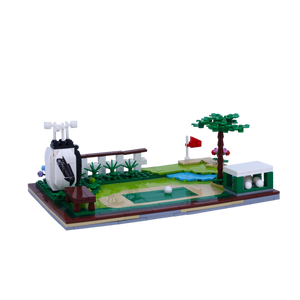 Golf Buddies brick scene, left view