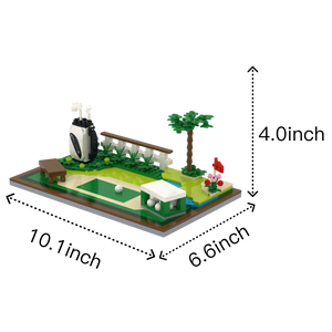 Golf Buddies brick scene, size guide