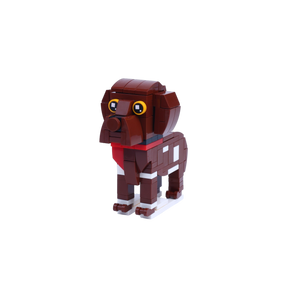GSP Pointer dog brick figure, right-side view