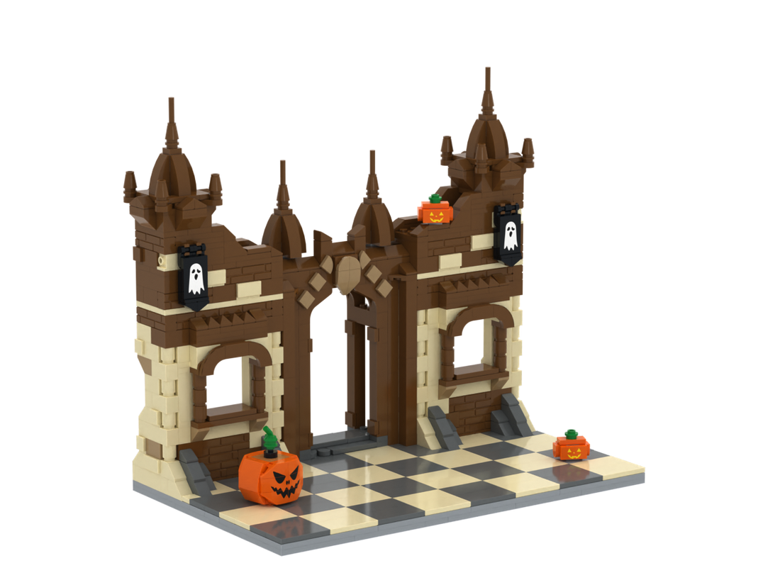 Halloween · Castle brick scene, left view