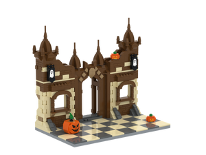 Halloween · Castle brick scene, left view