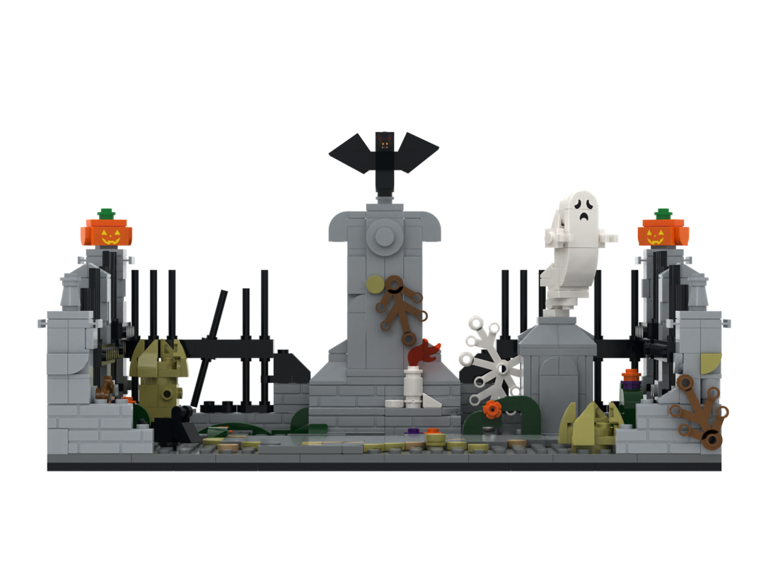 Halloween · Cemetery brick scene, main product view