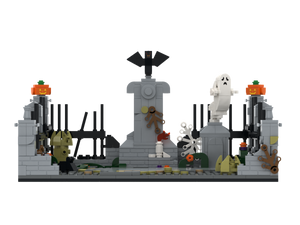 Halloween · Cemetery brick scene, main product view