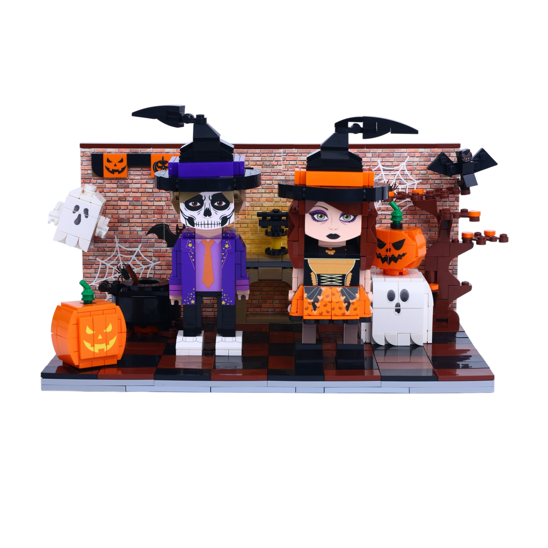 Halloween · Haunted Hangout brick scene, lifestyle view