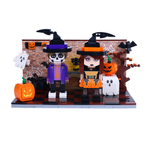 Halloween · Haunted Hangout brick scene, lifestyle view
