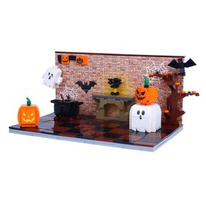 Halloween · Haunted Hangout brick scene, right view