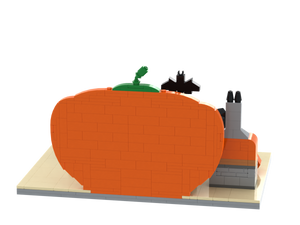 Halloween · Pumpkin House brick scene, back view